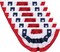 Patriotic Decorations, 4th of July Pleated Fan Flags American Us Bunting Flag Stars and Stripes Banner for Independence Day